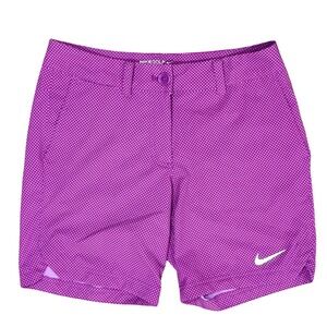 Nike Golf Women's Purple lavender Dot Dri Fit Tour Performance Shorts Size 4